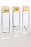 Clear trophies, product photography by Niagara's commercial Photographer Brian Yungblut